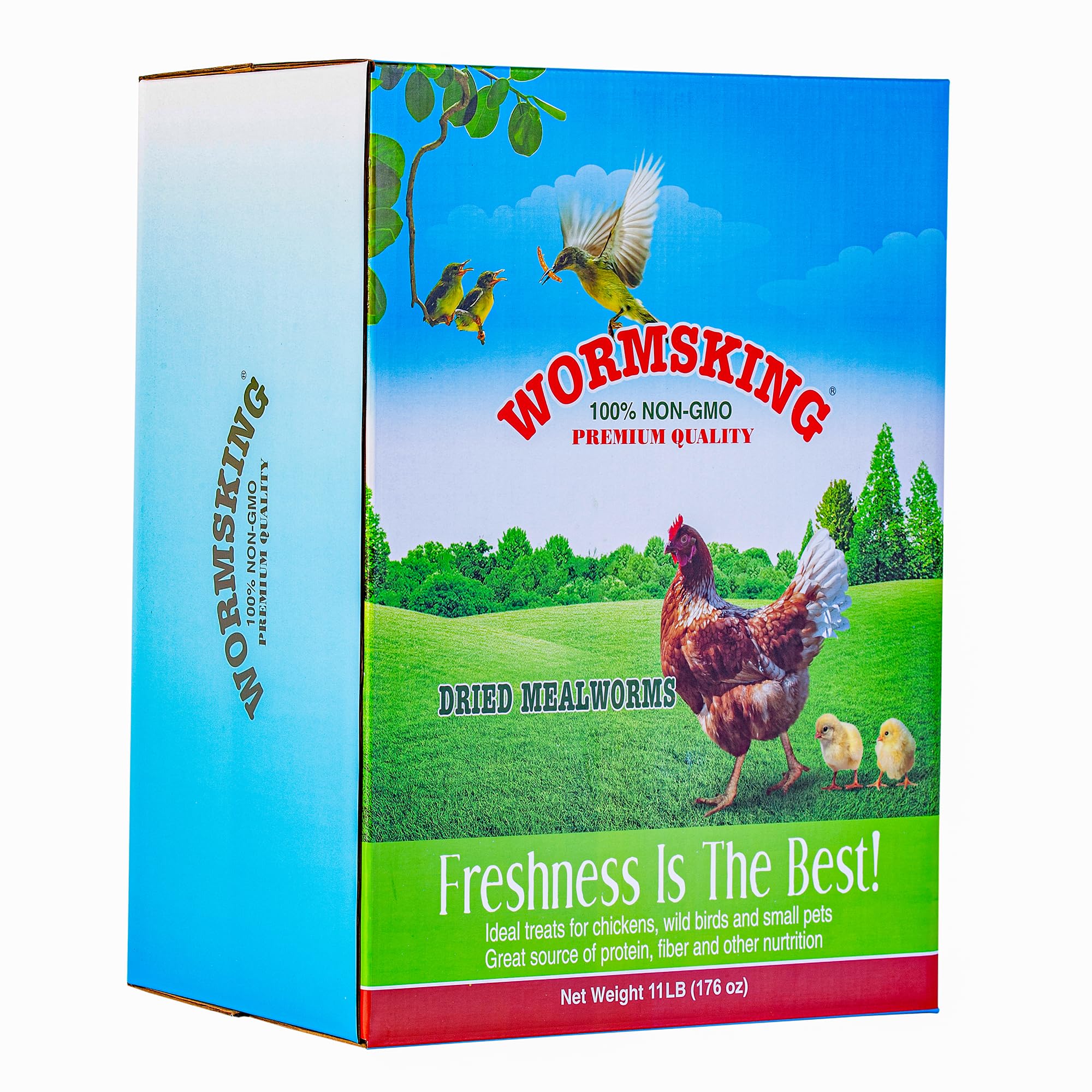 WORMSKING emballage 11 livres, source protéinée pratique pour volailles.
