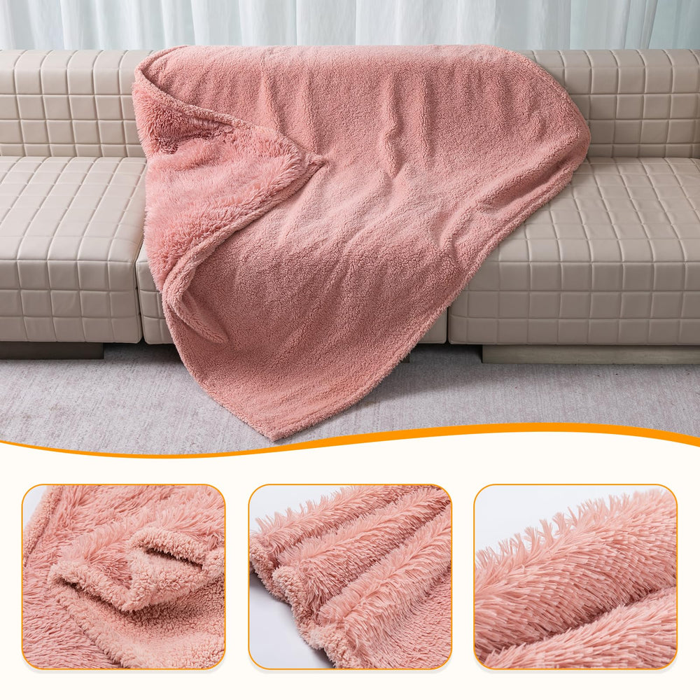 Wowchine couverture chien rose imperméable, vue de côté, idéale pour protéger les meubles.