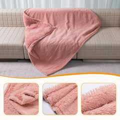 Wowchine couverture chien rose imperméable, vue de côté, idéale pour protéger les meubles.