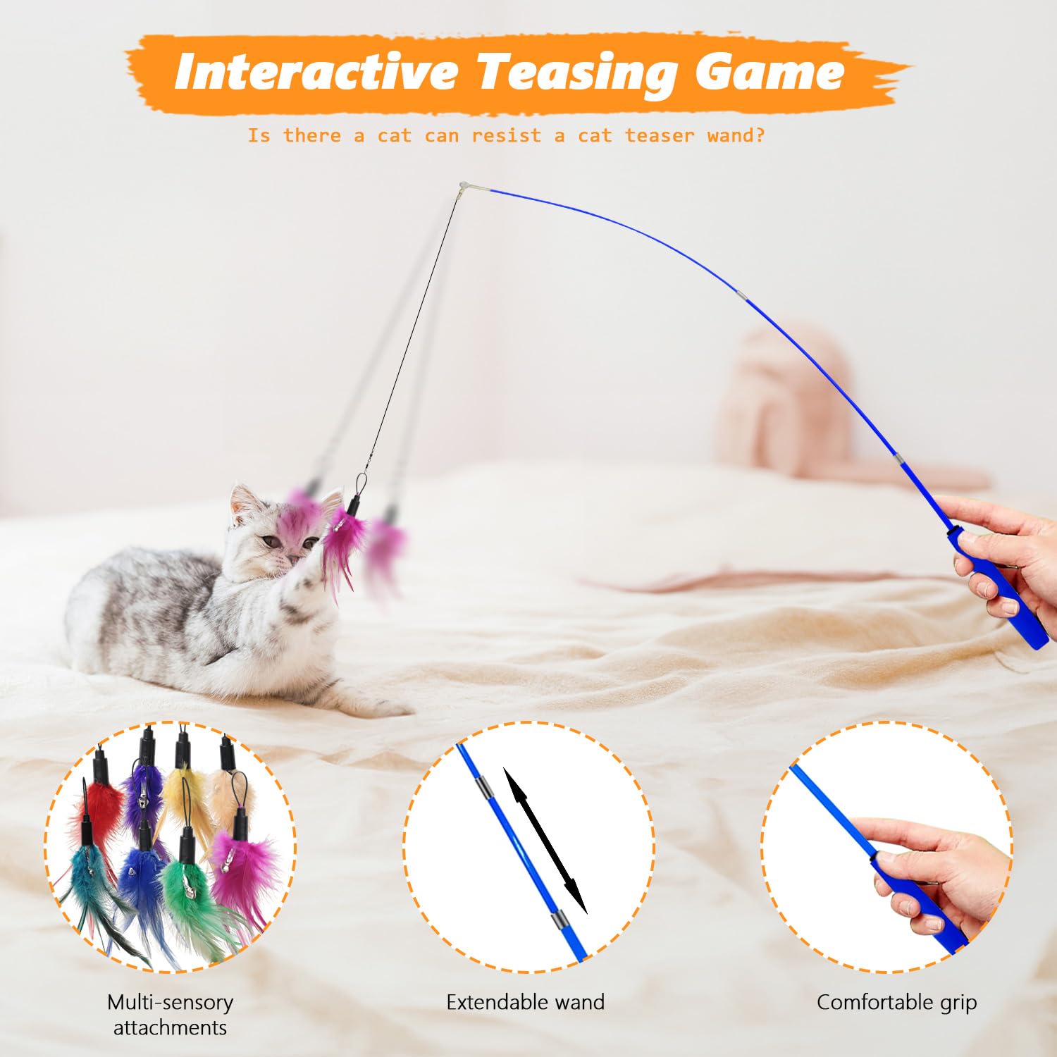WOWF ressorts chat: image des ressorts pour stimuler la chasse et l’exercice.