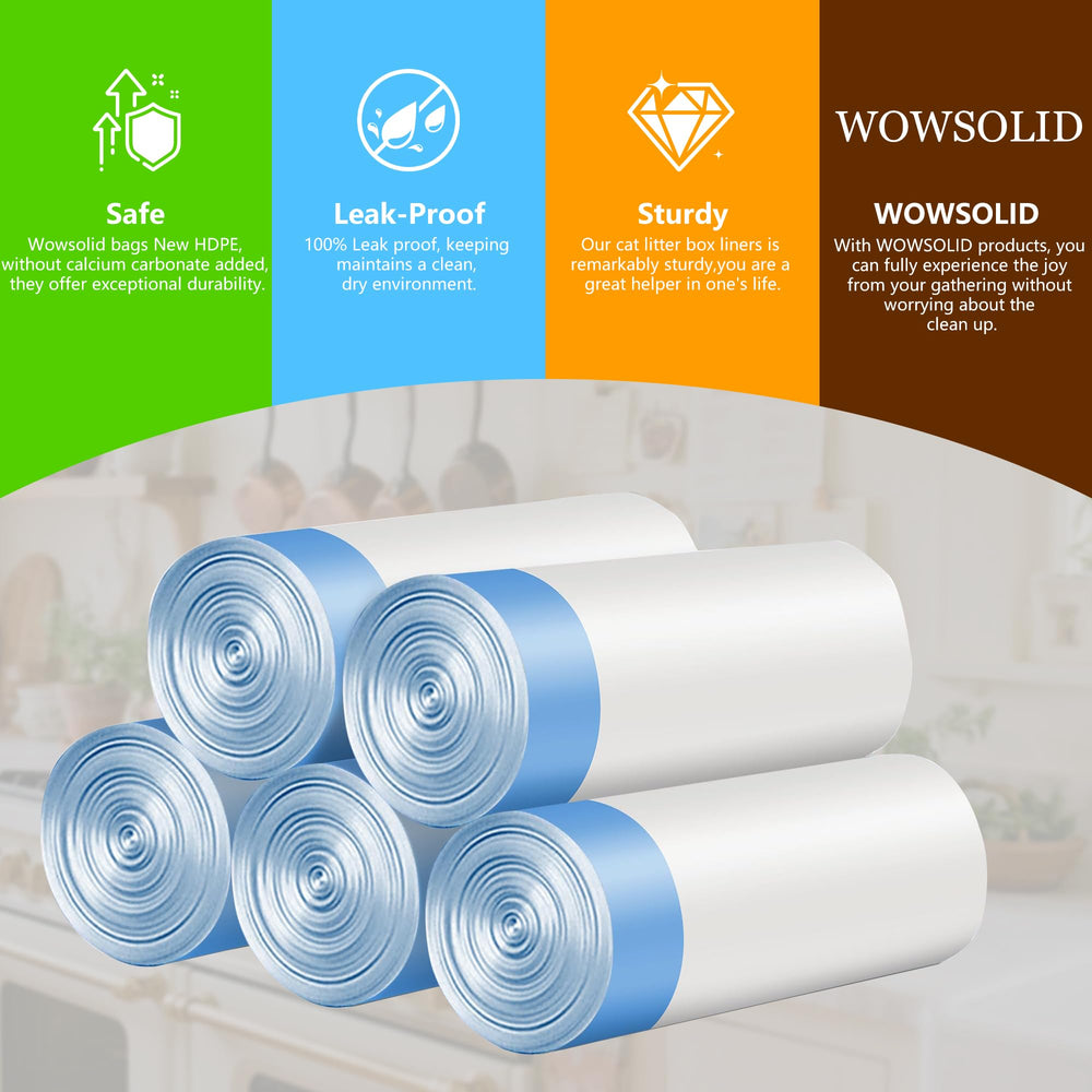 WOWSOLID sacs-litiere confort nettoyage: manipulation facile et rangement propre.