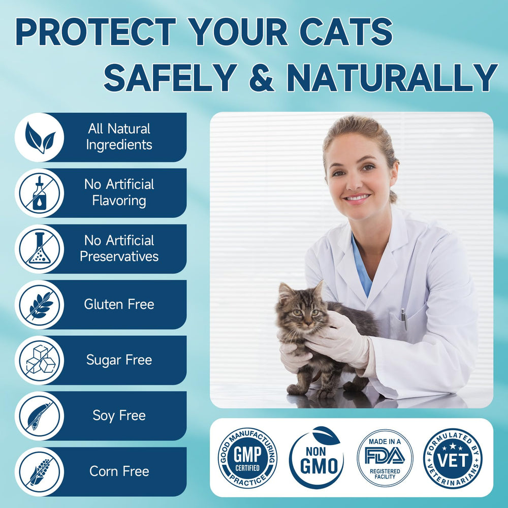 Woyamay contrôle puces chat, protection continue contre parasites.