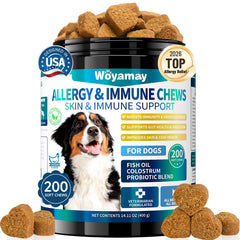 Woyamay – pot gommes allergie chien, soutien potentiel de la peau.