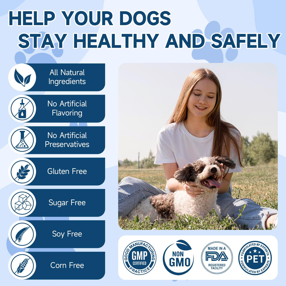 Utilisation facile des gommes probiotiques Woyamay chien au quotidien.
