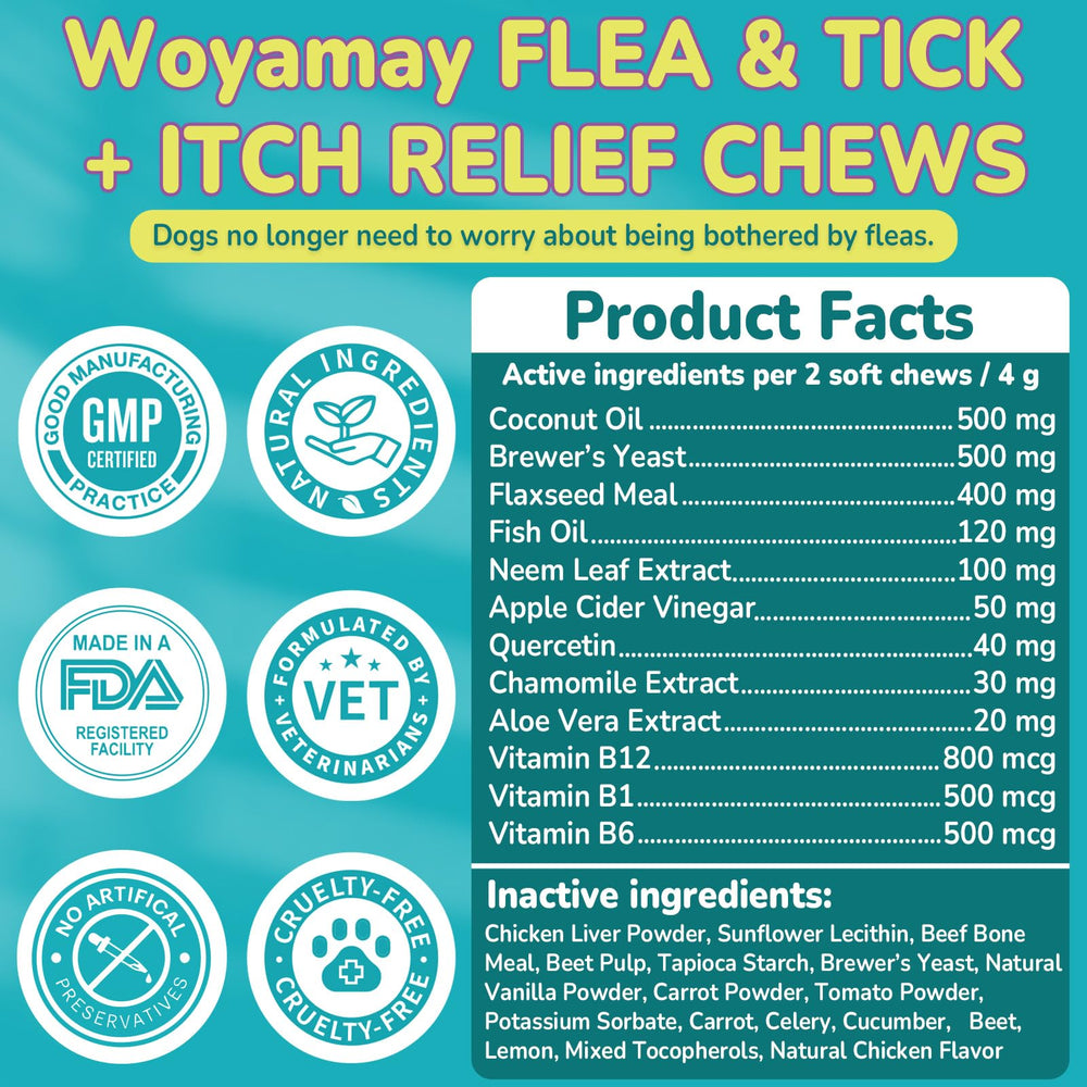Woyamay solution tout-en-un prévention et soulagement chien