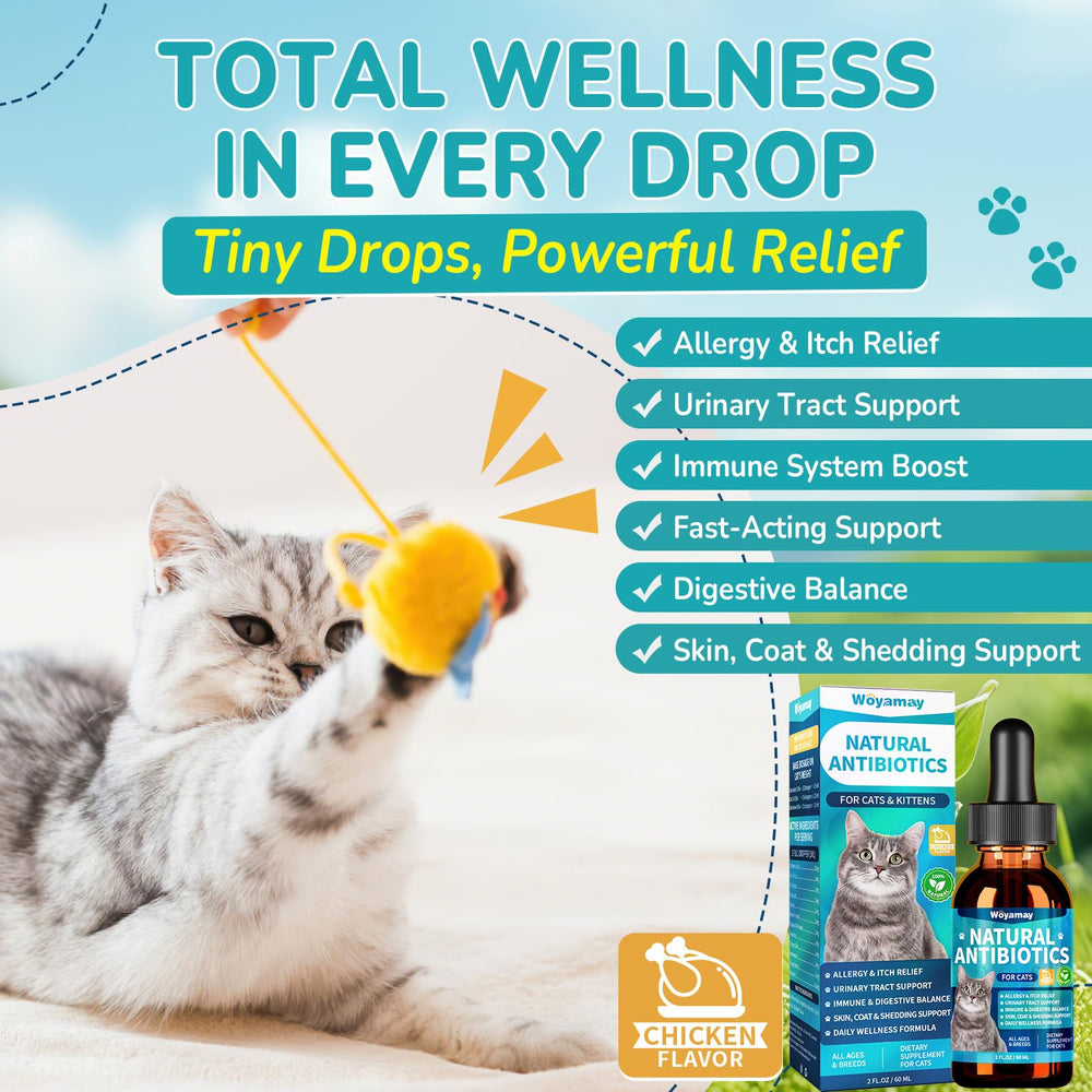 Soutien immunitaire et digestion grâce à la formule naturelle pour chats.