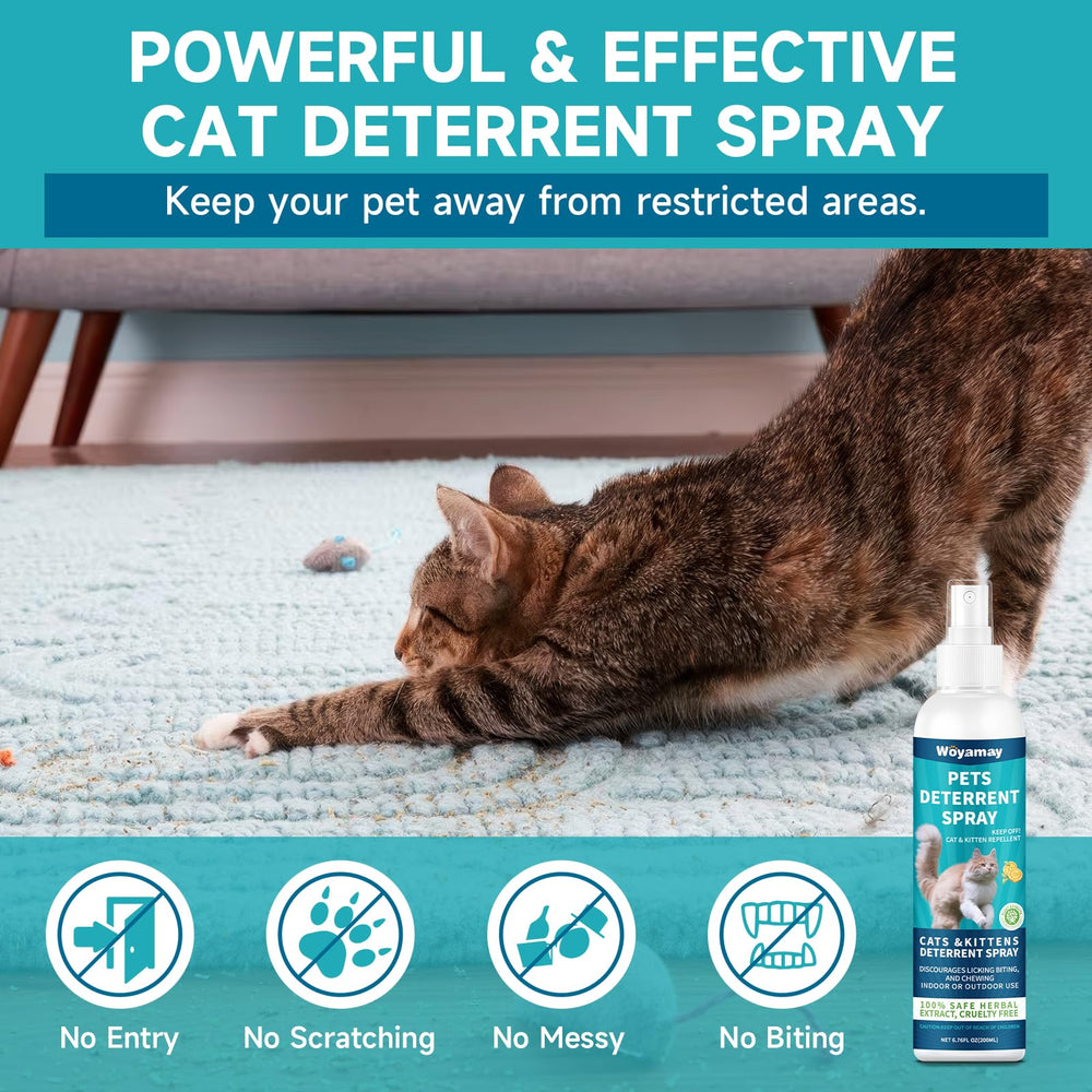 Spray dissuasion Woyamay pour chat, protège les meubles et surfaces.