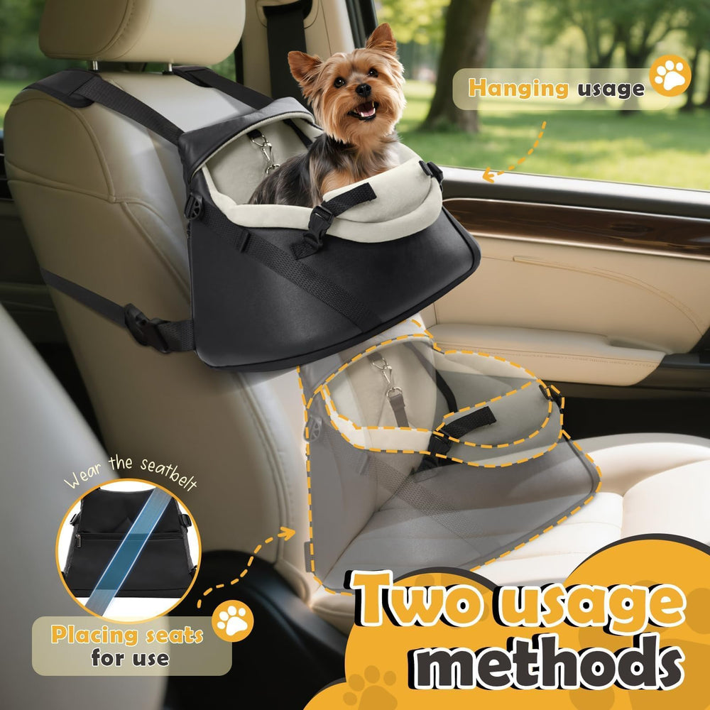 WOYYHO ceinture sécurité ajustable maintient le petit chien pendant la conduite.
