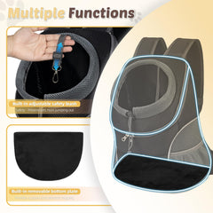 WOYYHO sac-portage-chien-arriere-m-noir: portage pratique et interaction visuelle.