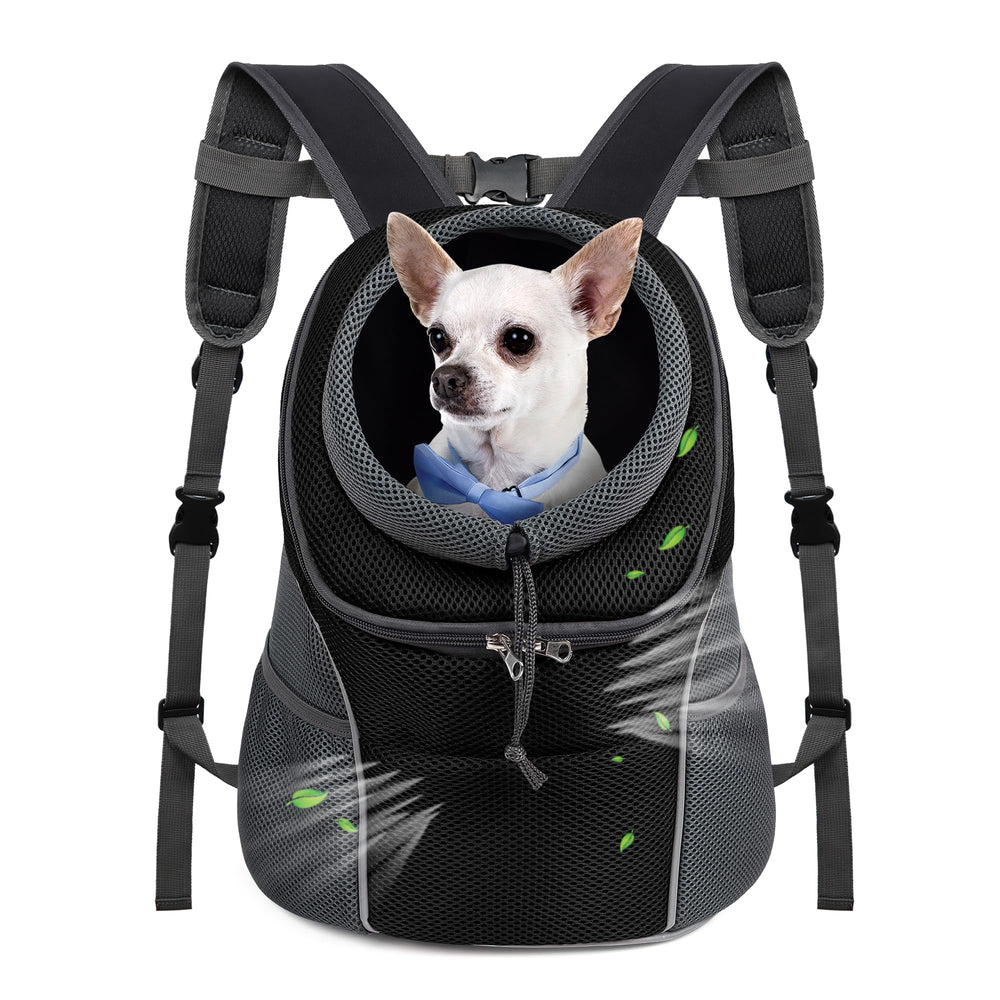 WOYYHO sac-portage-chien-avant-m-noir: confort et ventilation pendant les sorties.