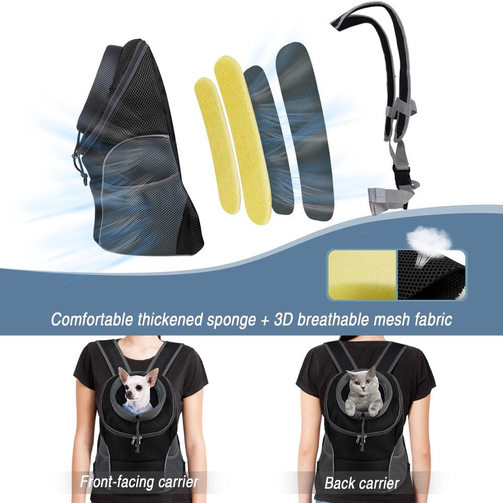 WOYYHO sac-portage-chien-design-m-noir: design ergonomique pour un port agréable.
