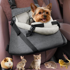 WOYYHO siège-auto petit chien en cuir PU imperméable pour trajets propres et confortables.