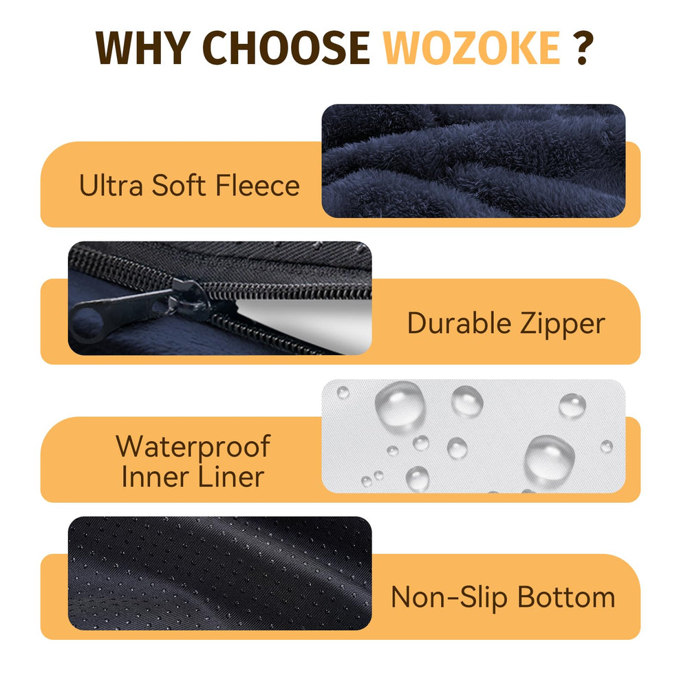 WOZOKE lit chien grand format offre un espace généreux pour se détendre.