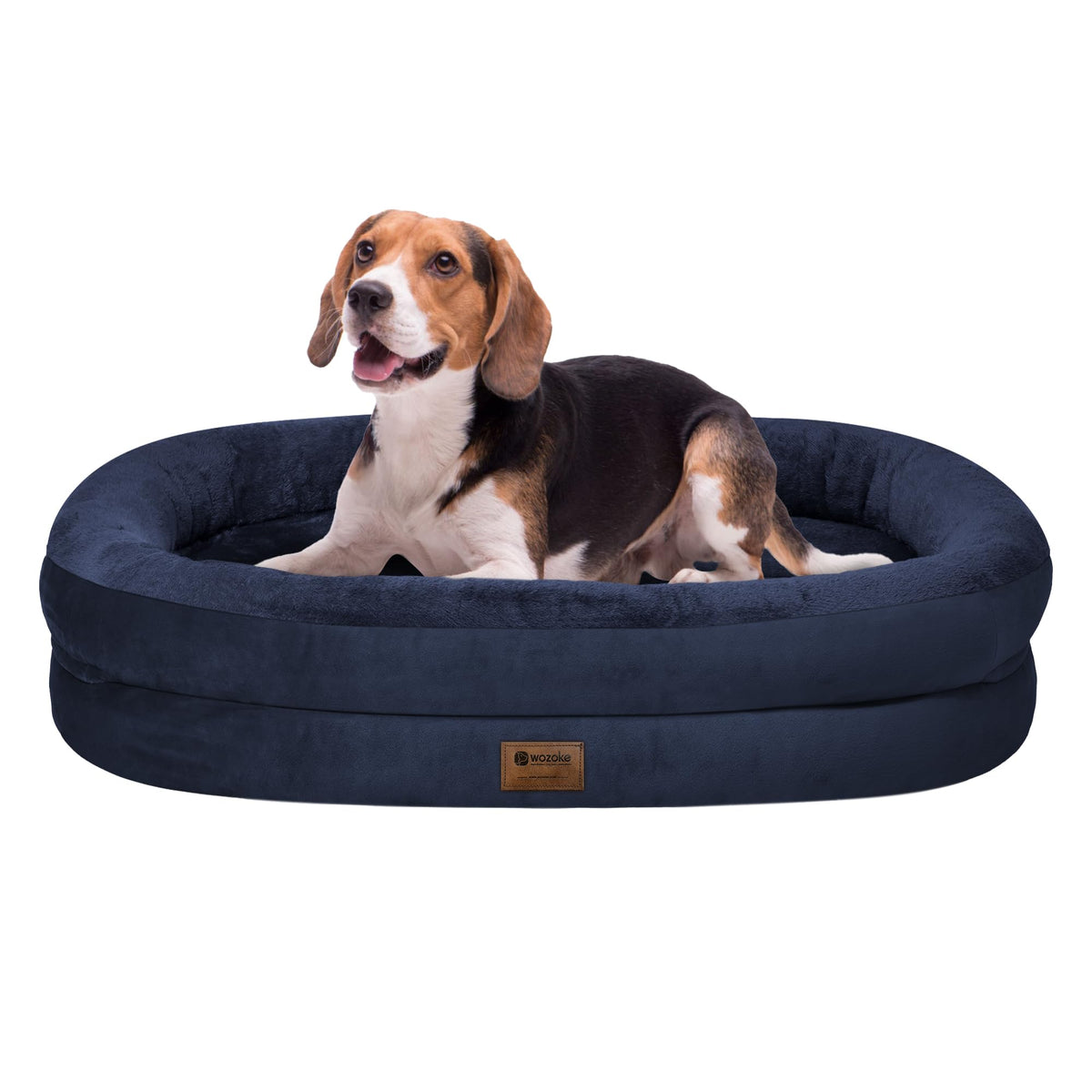 WOZOKE lit chien orthopédique avec mousse nid-dabeille pour soutien durable.