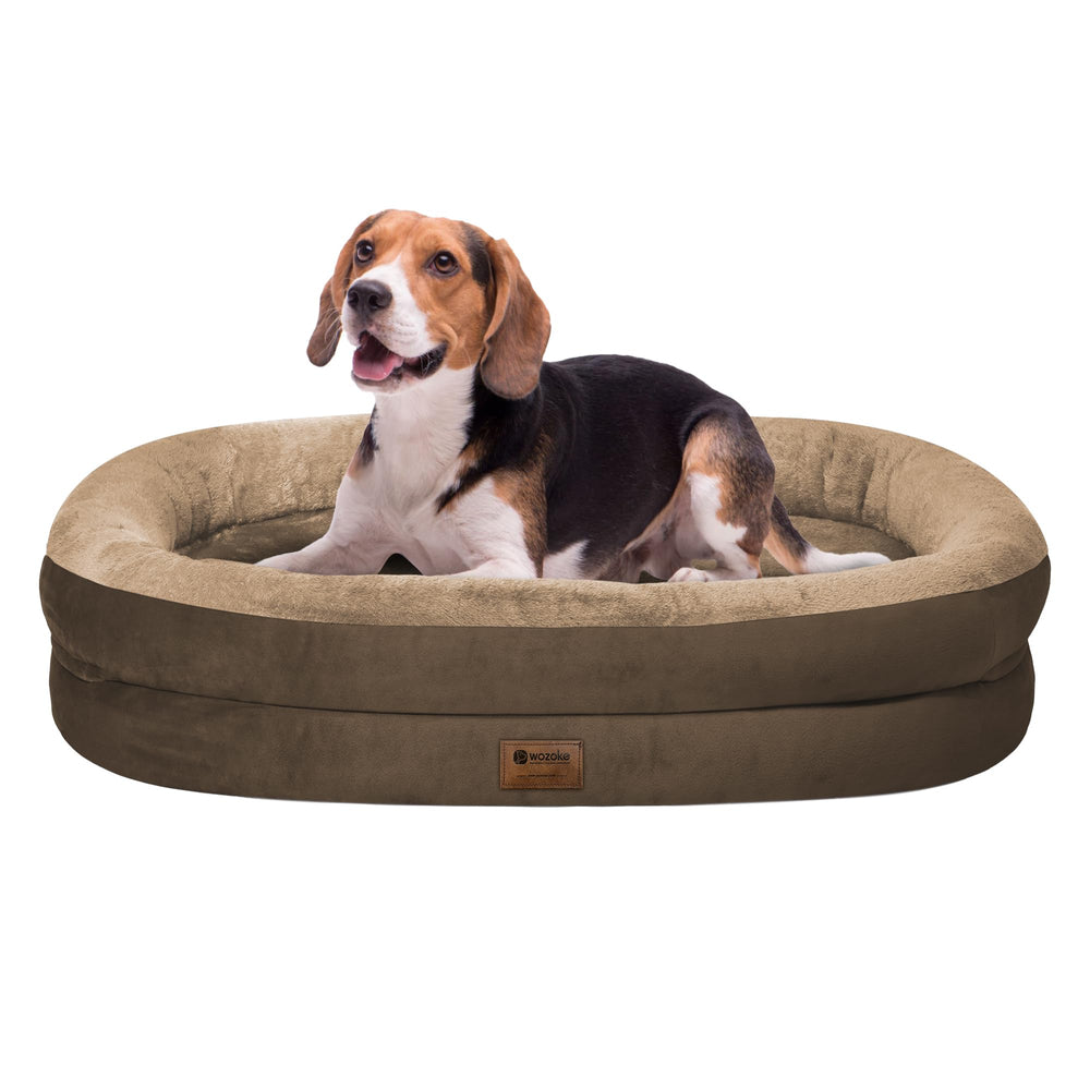 WOZOKE lit-chien-orthopedique nid-dabeille mousse offre un soutien du dos