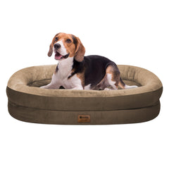 WOZOKE lit-chien-orthopedique nid-dabeille mousse offre un soutien du dos