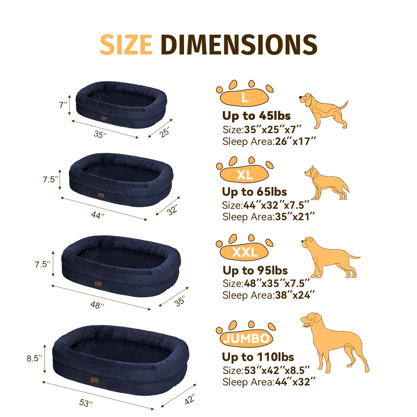 WOZOKE lit chien avec support 360 degrés pour un sommeil plus sûr.