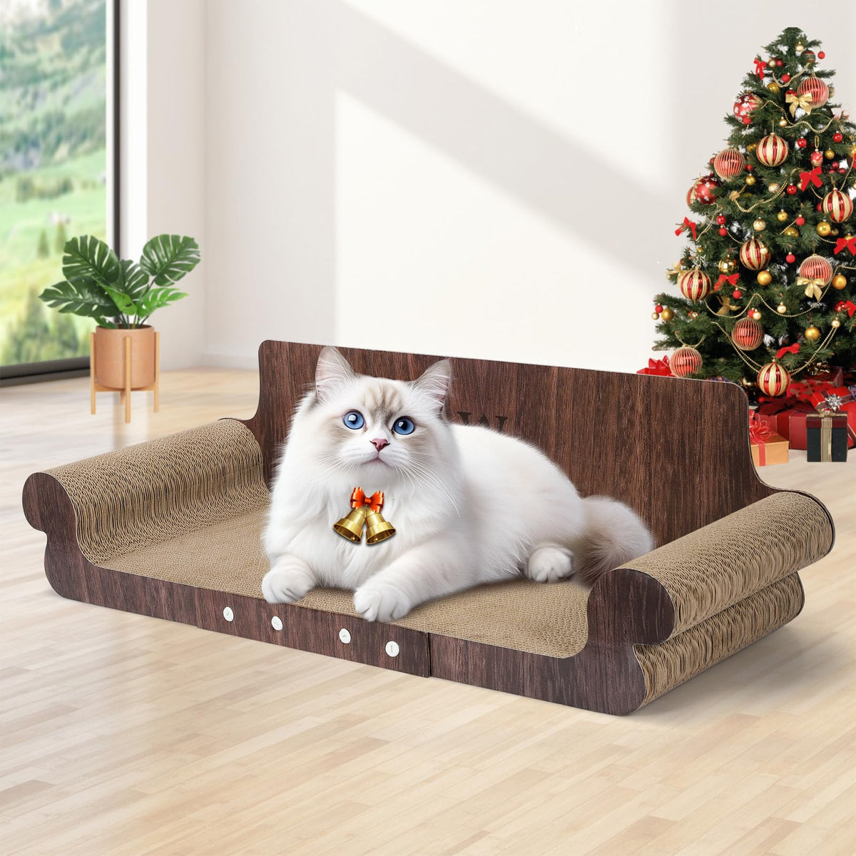 wpvpaw lit chat extra large 32 pouces: espace généreux pour grands chats.