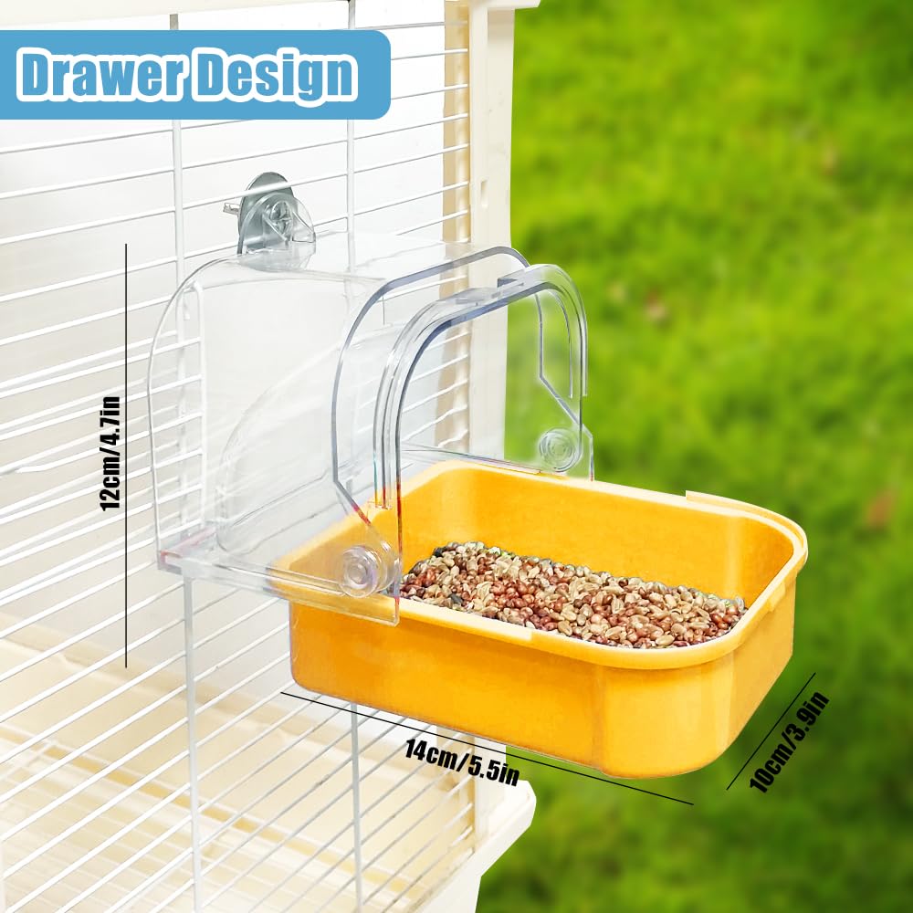 WQY GroceryShop — bain transparent pour oiseaux, observation facile du comportement.