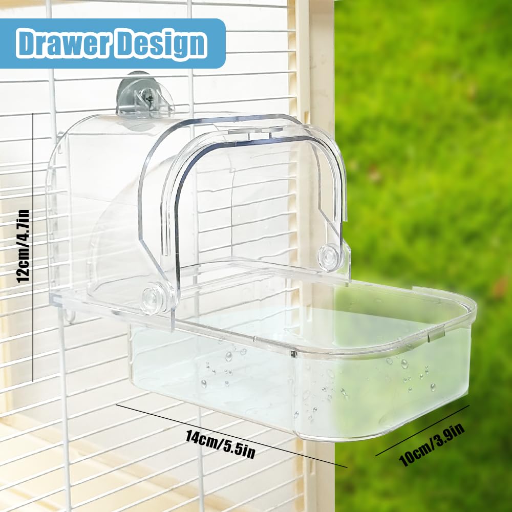 Cuve eau et sable pour oiseaux WQY GroceryShop usage polyvalent