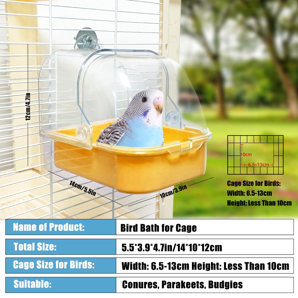 WQY GroceryShop — installation facile du bain d'oiseaux sur la cage.