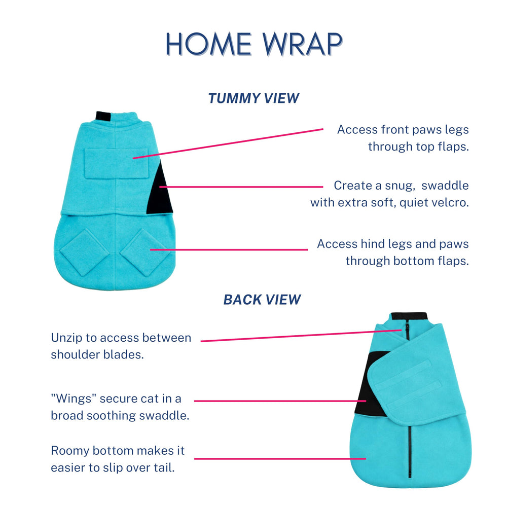 Wrap-chat-calme : taille moyenne adaptée à la plupart des chats.