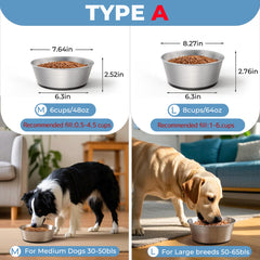 WROSWT gamelles-chien-compatible-lave-vaisselle: nettoyage rapide après les repas.