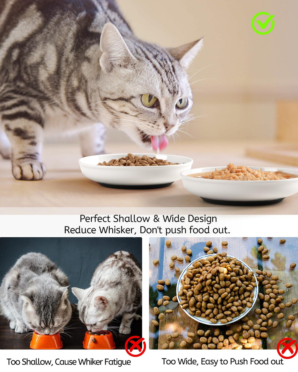 WROSWT vibrisses-anti-fatigue bol-chat offre confort des moustaches.