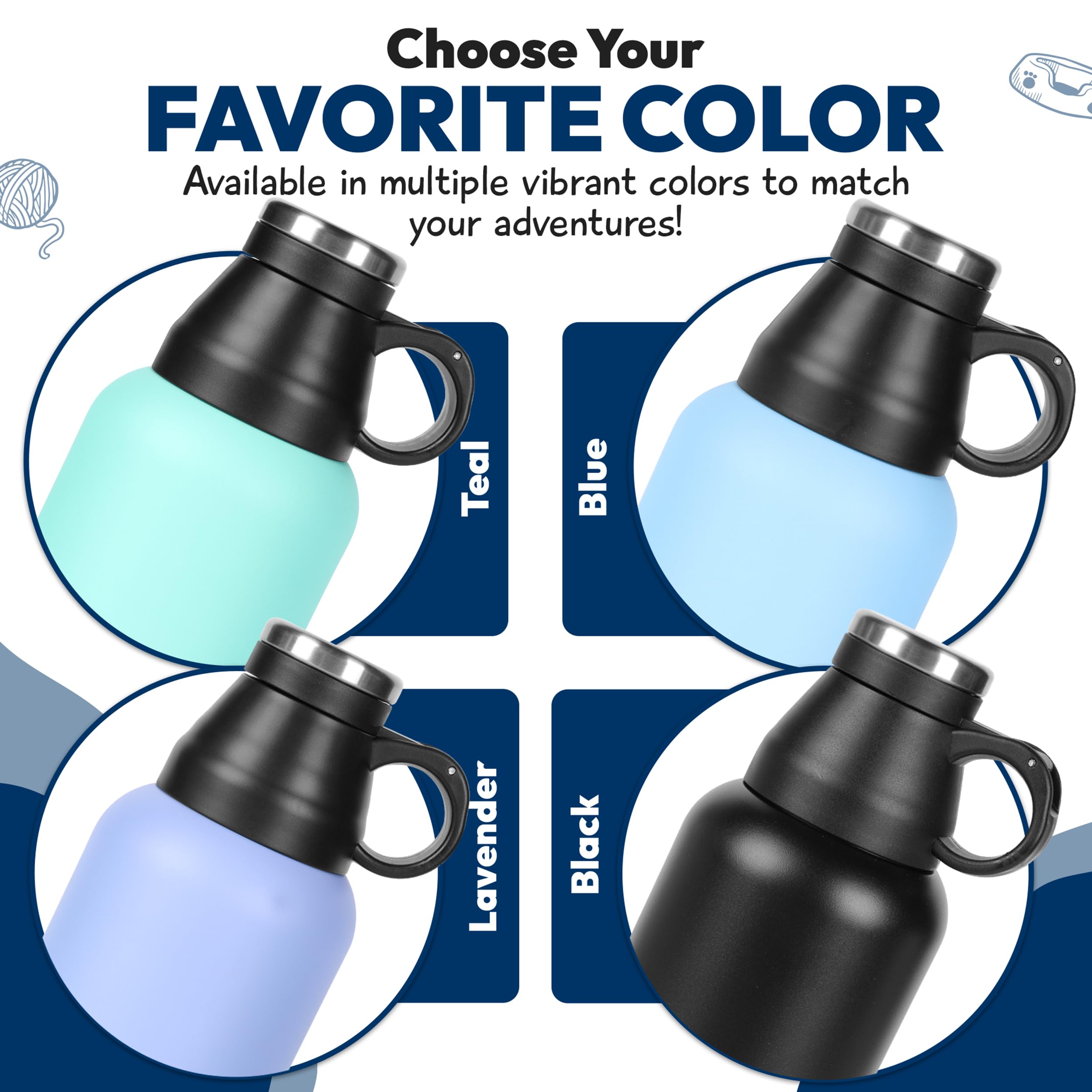 Idée cadeau WRTZ lavande, bouteille pour chien durable et pratique.