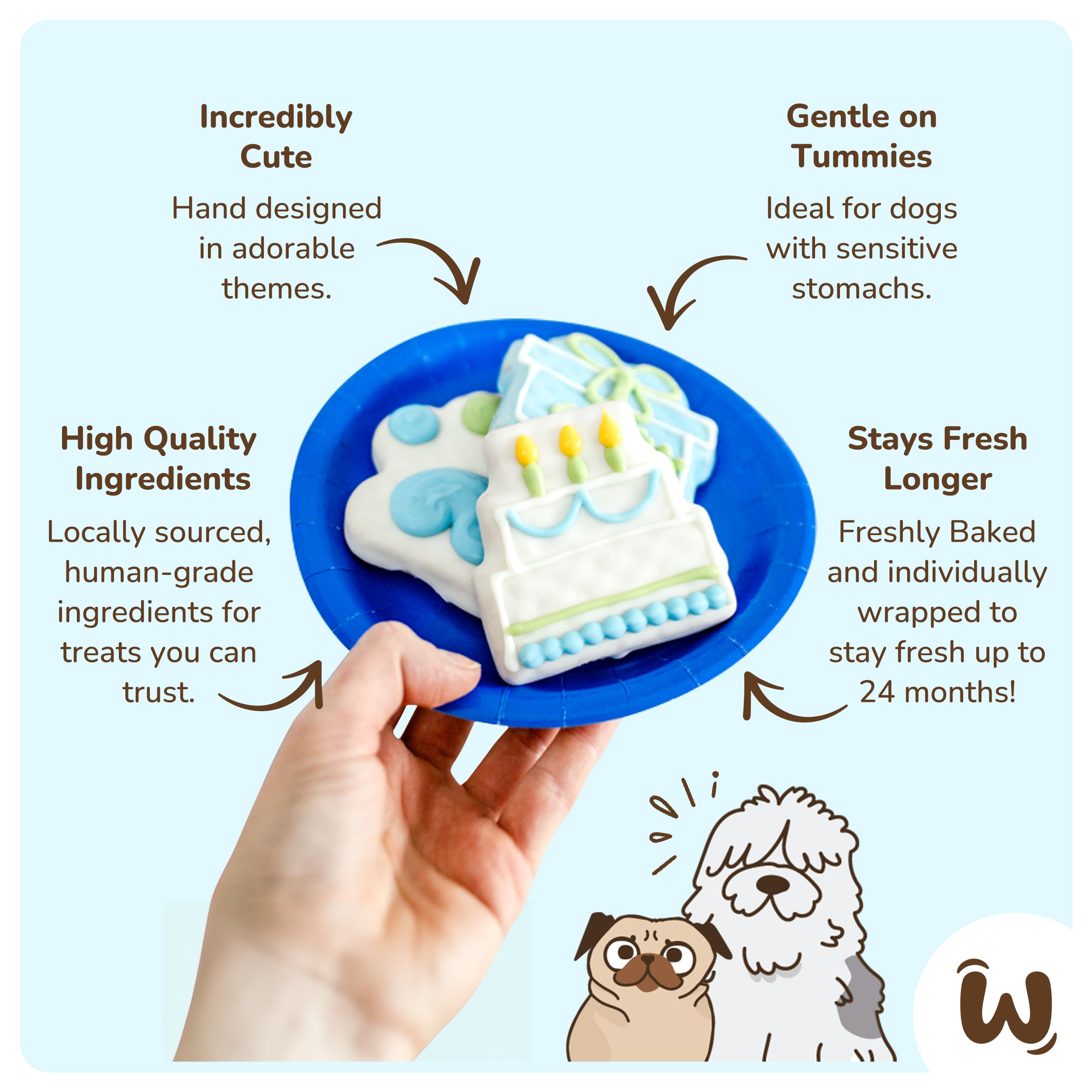 Biscuit pomme cannelle et yogourt WÜFERS, saveur gourmande pour chien