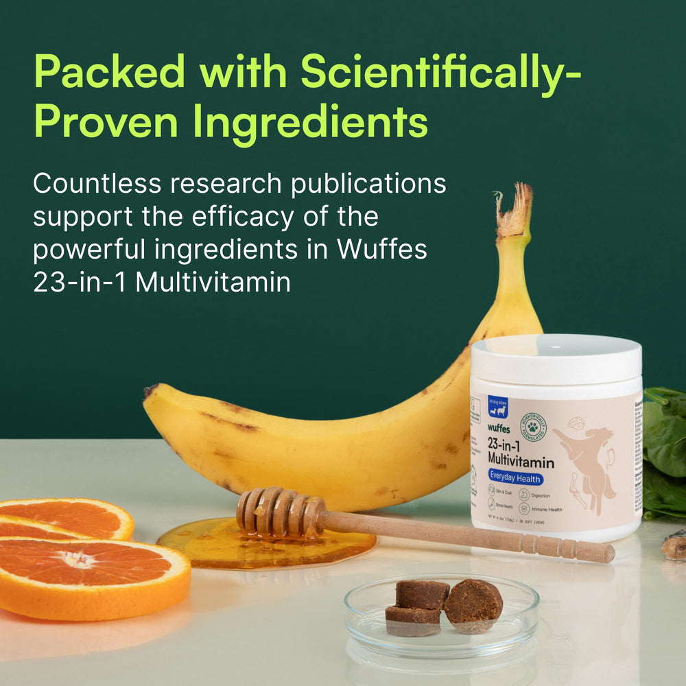 Wuffes pour peau et pelage éclatants grâce à la formule complète.