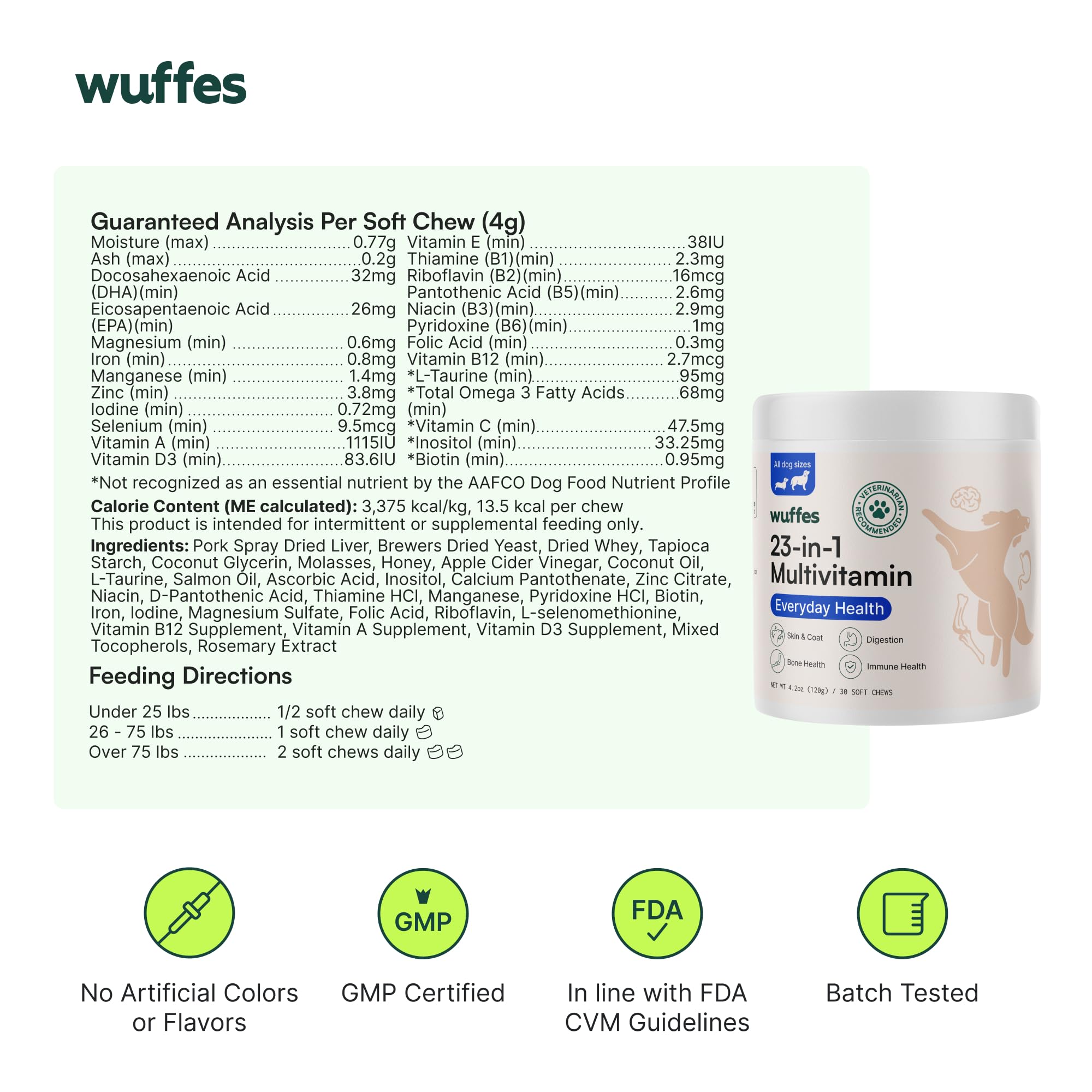 Emballage Wuffes, facilité d'achat et conservation des friandises.