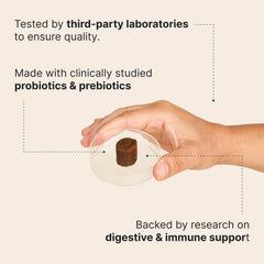 Wuffes Probiotiques Quotidiens pour Chiens : guimauve et poudre de citrouille favorisant l’équilibre intestinal.