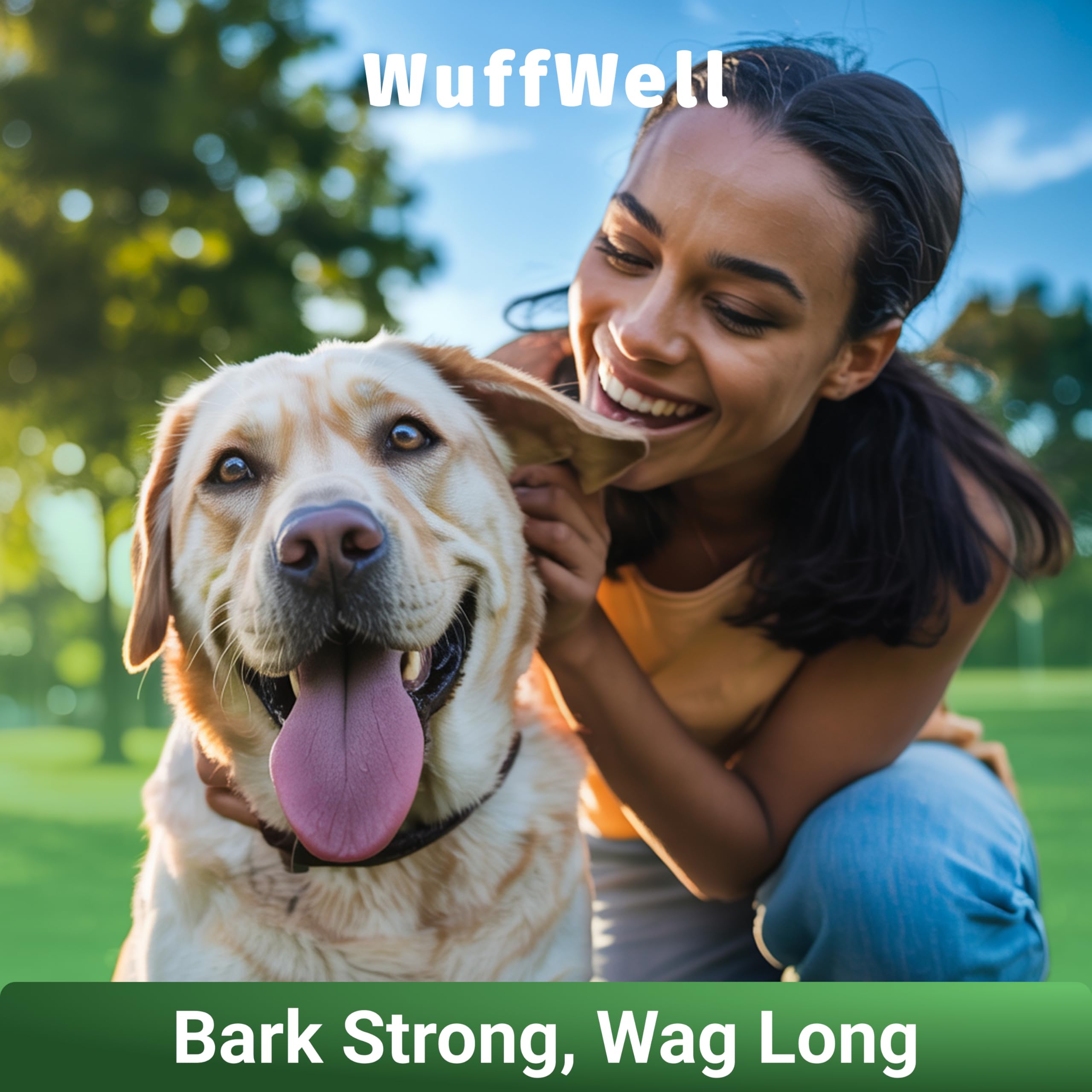 WuffWell etiquette Vet approuvée: label de confiance pour chiens.