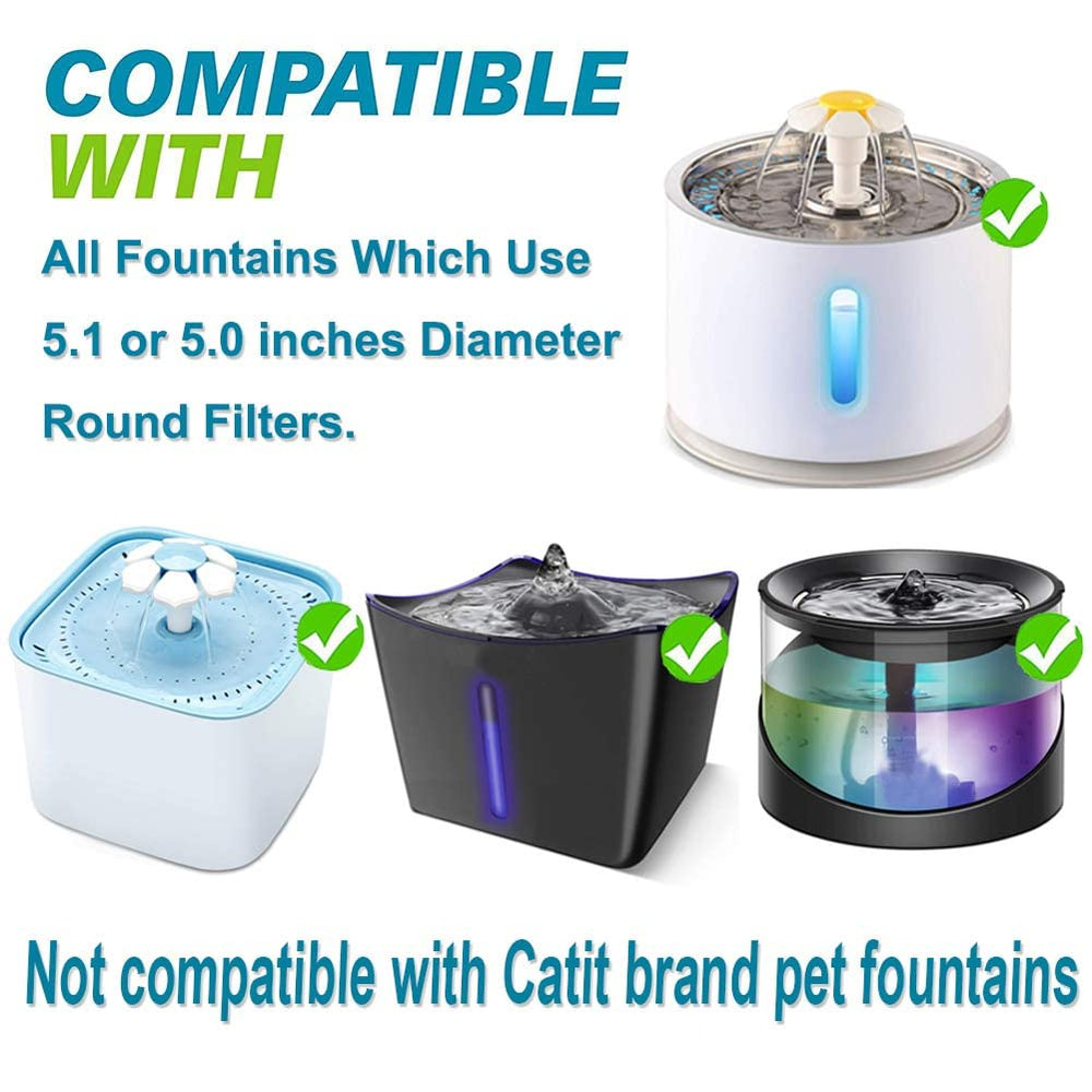 WWVVPET remplacement 2-4 semaines – eau fraîche durable pour chats et chiens.