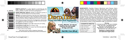 Ingrédients naturels de Dentatreat, incluant fromages et probiotiques pour une routine dentaire.