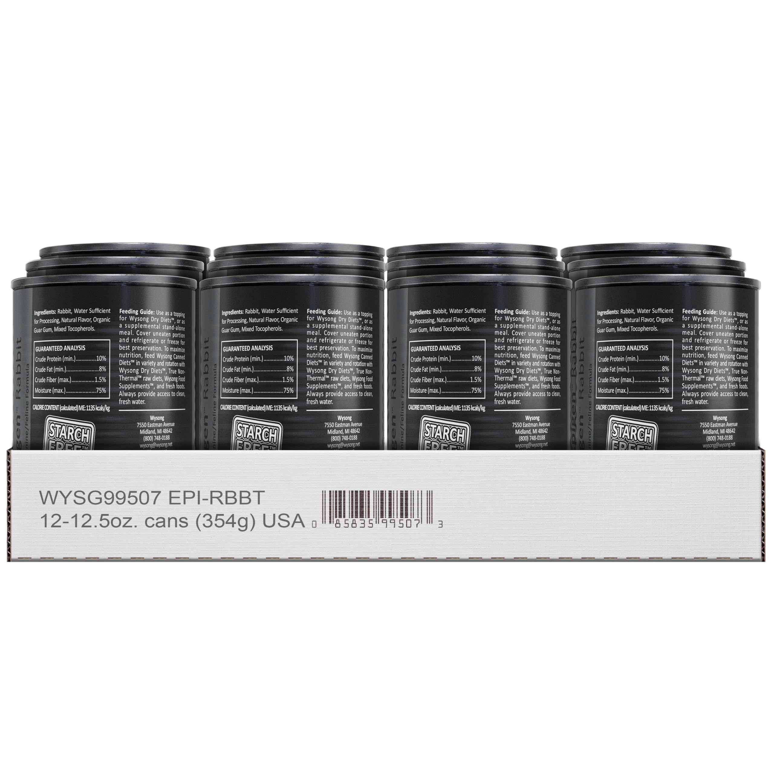 Wysong Epigen, conserve lapin pâte appetissante, texture séduisante pour repas savouré.