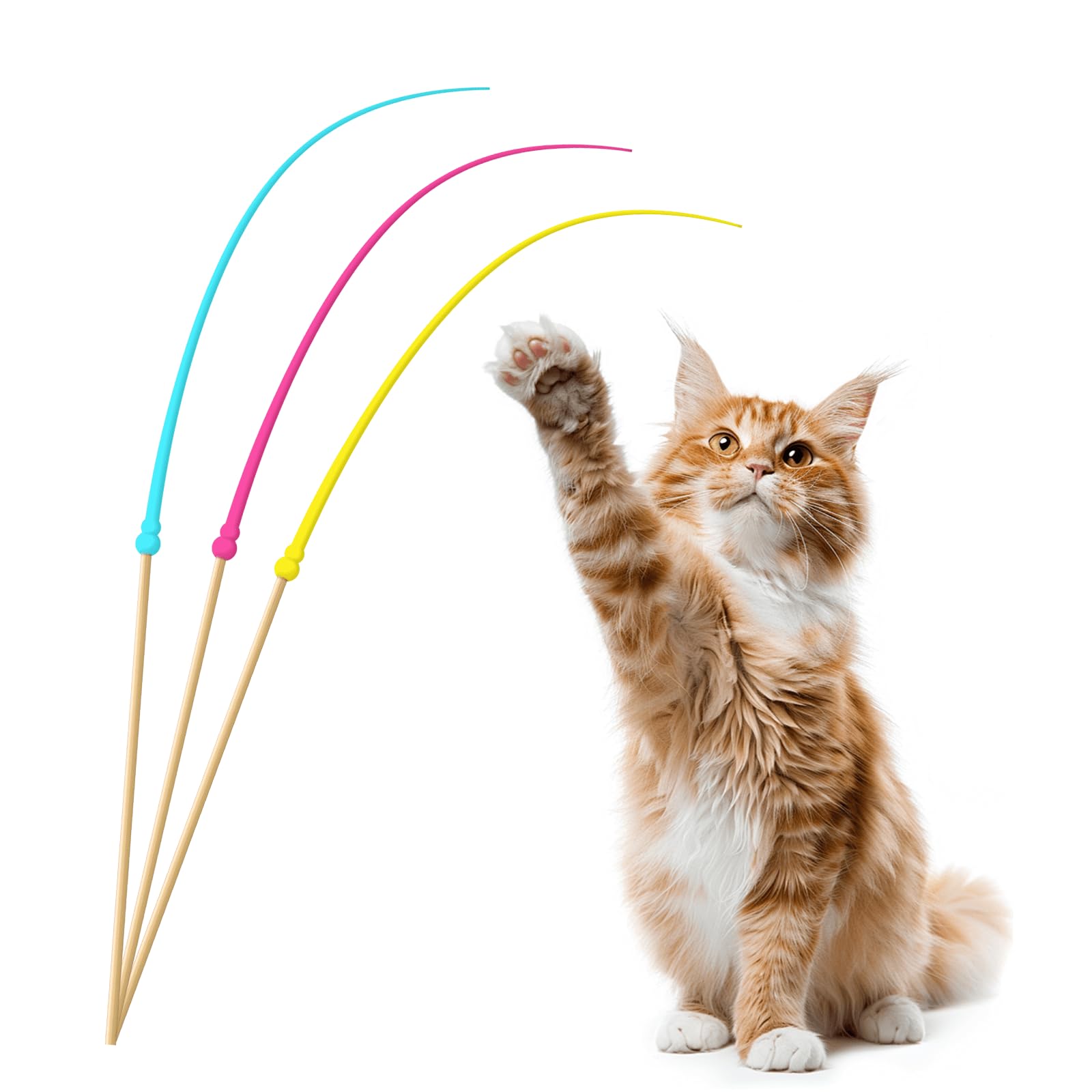 Jouet baguette WYYUE en silicone ultra-leger pour chat.