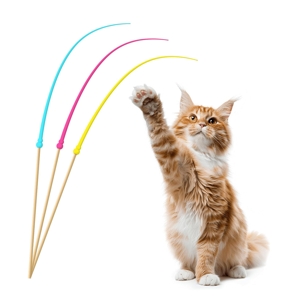 Jouet baguette WYYUE en silicone ultra-leger pour chat.