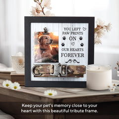 Cadre X-partner, photo et collier exposés, mémoire vivante au quotidien.