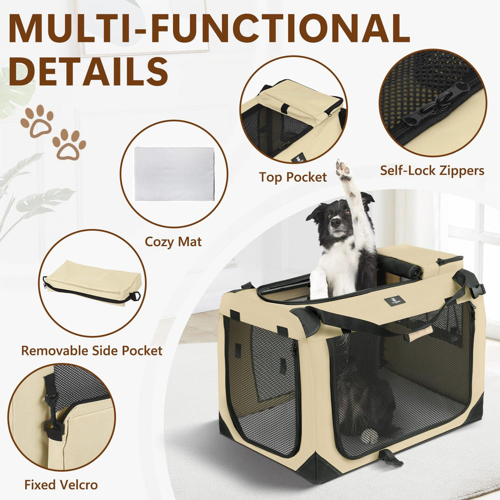 X-ZONE PET cage-chien 3-portes devant, accès pratique et ventilation