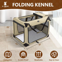 X-ZONE PET cage-chien 3-portes dos, structure robuste et stable
