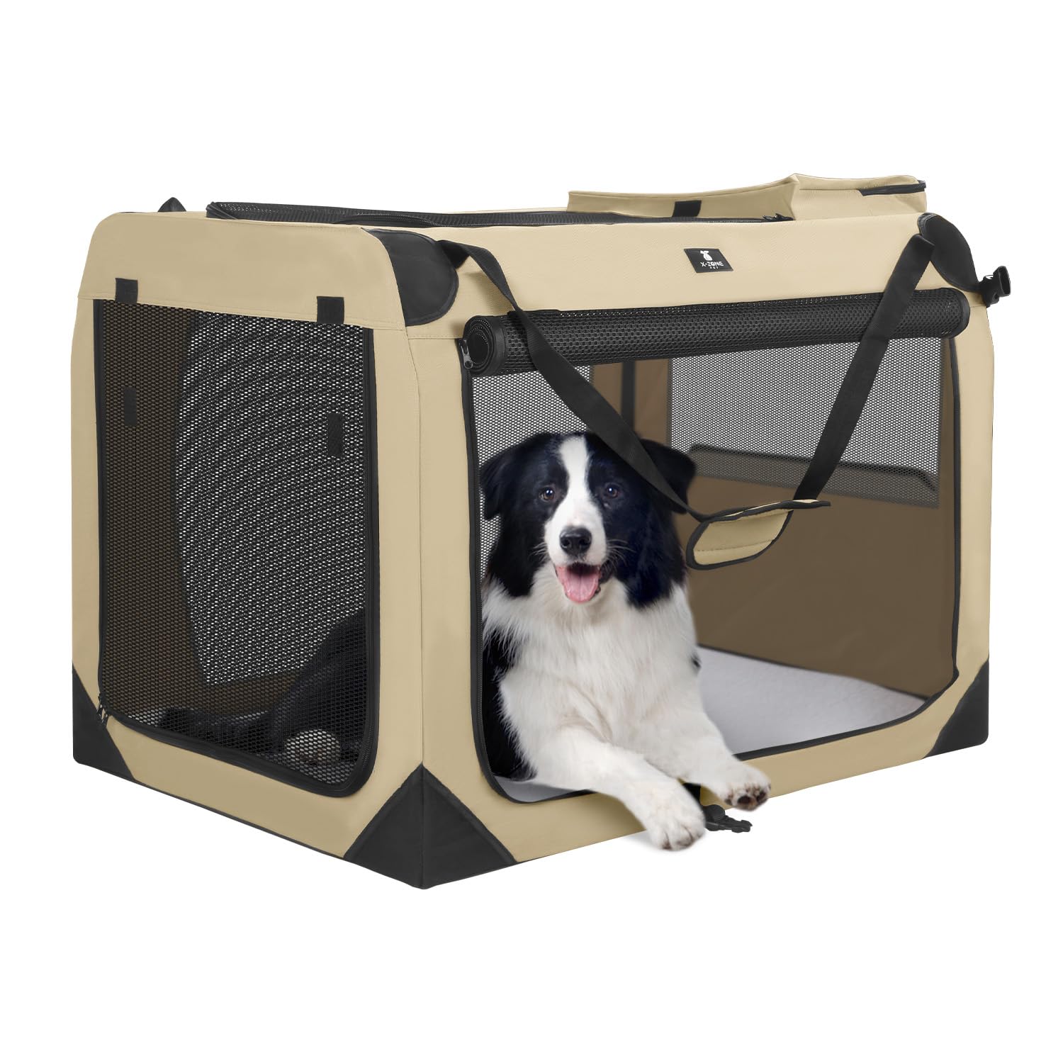 X-ZONE PET cage-chien 3-portes ensemble, transport facile et pratique