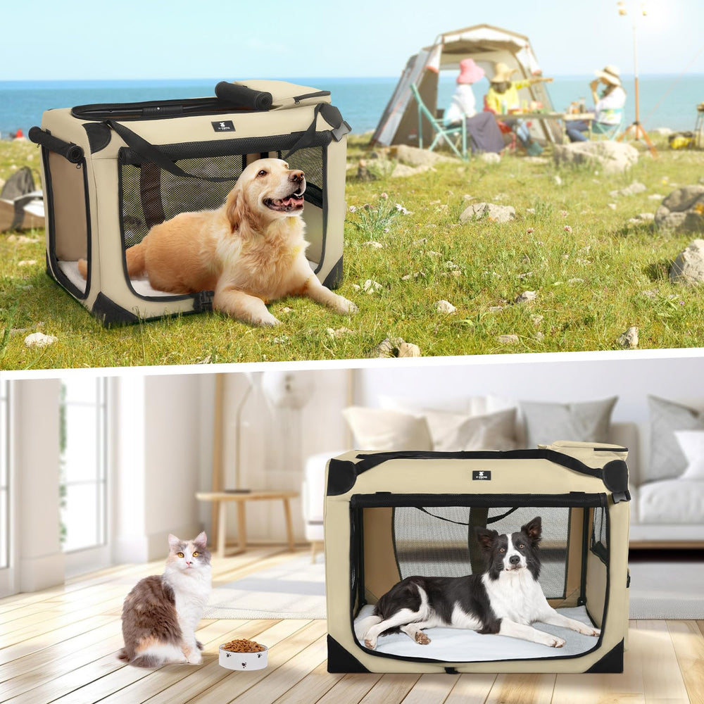 X-ZONE PET cage-chien 3-portes tapis-couchage-amovible, entretien facile