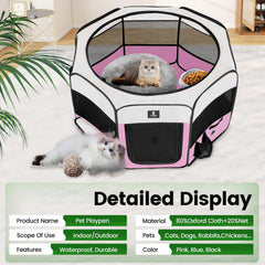 X-ZONE PET parc avec poches latérales et filet pour ventilation