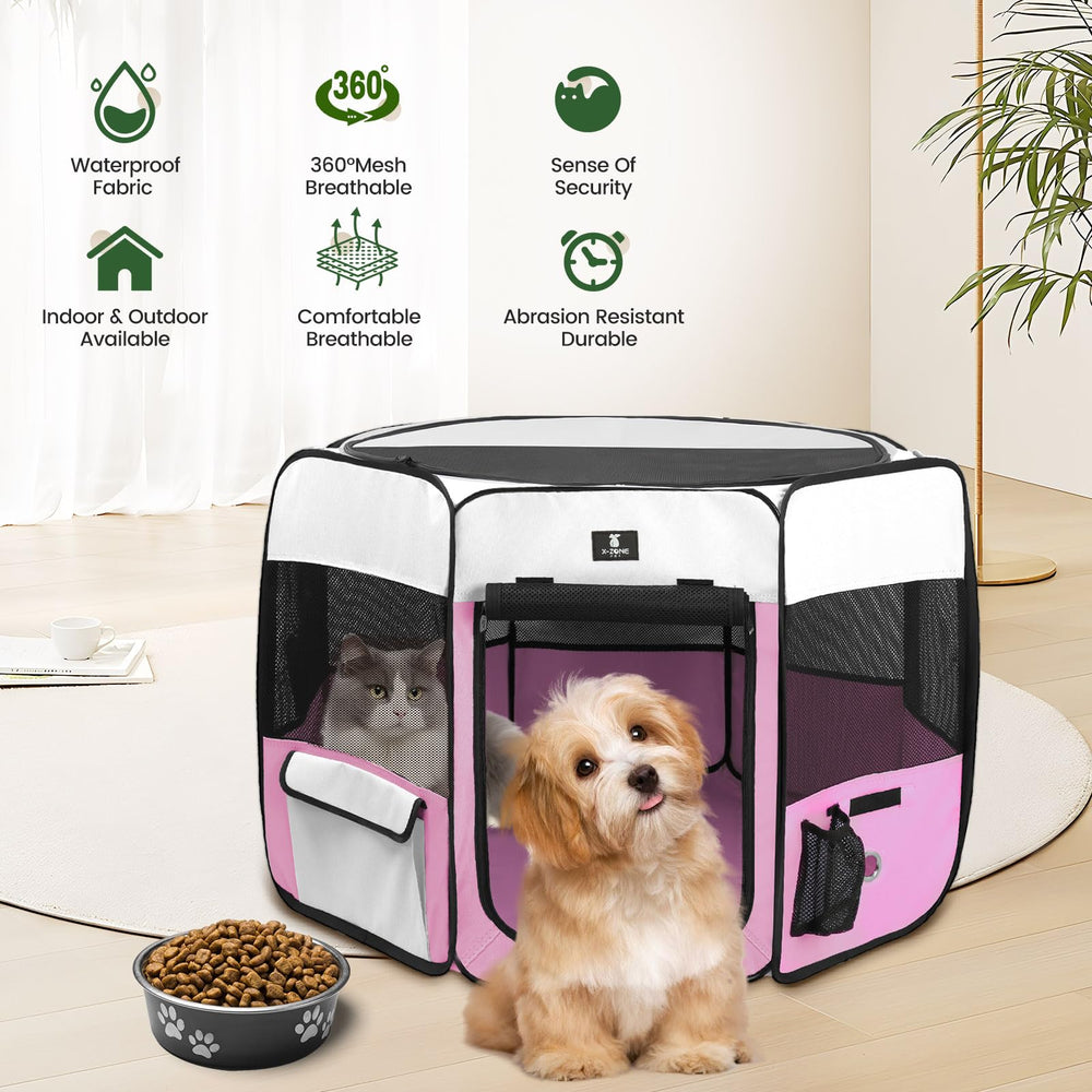 X-ZONE PET parc pour chien, pochette de rangement pratique