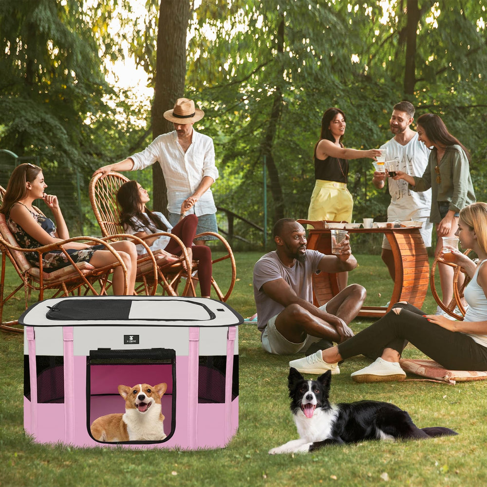Parc transport rose, parfait pour voyage et camping avec X-ZONE PET.