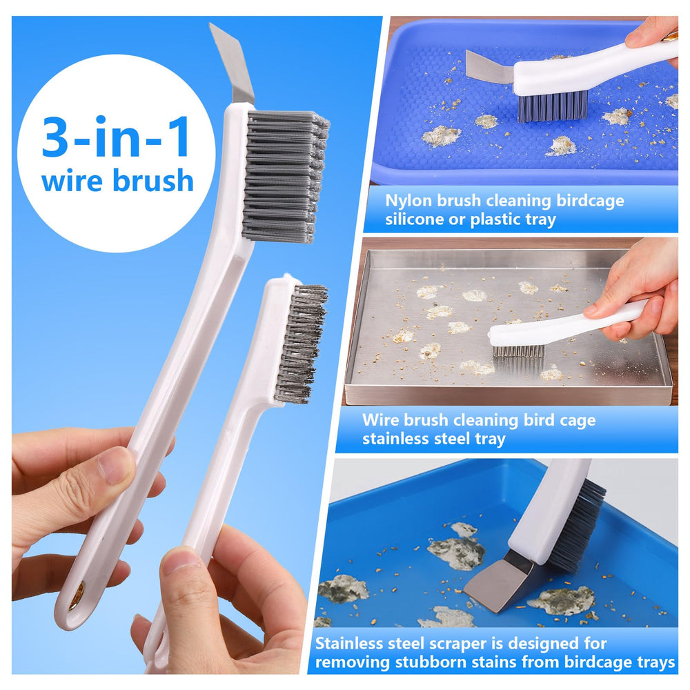 XANGNIER brosse polyvalente cage oiseaux, utilisée sur plusieurs surfaces