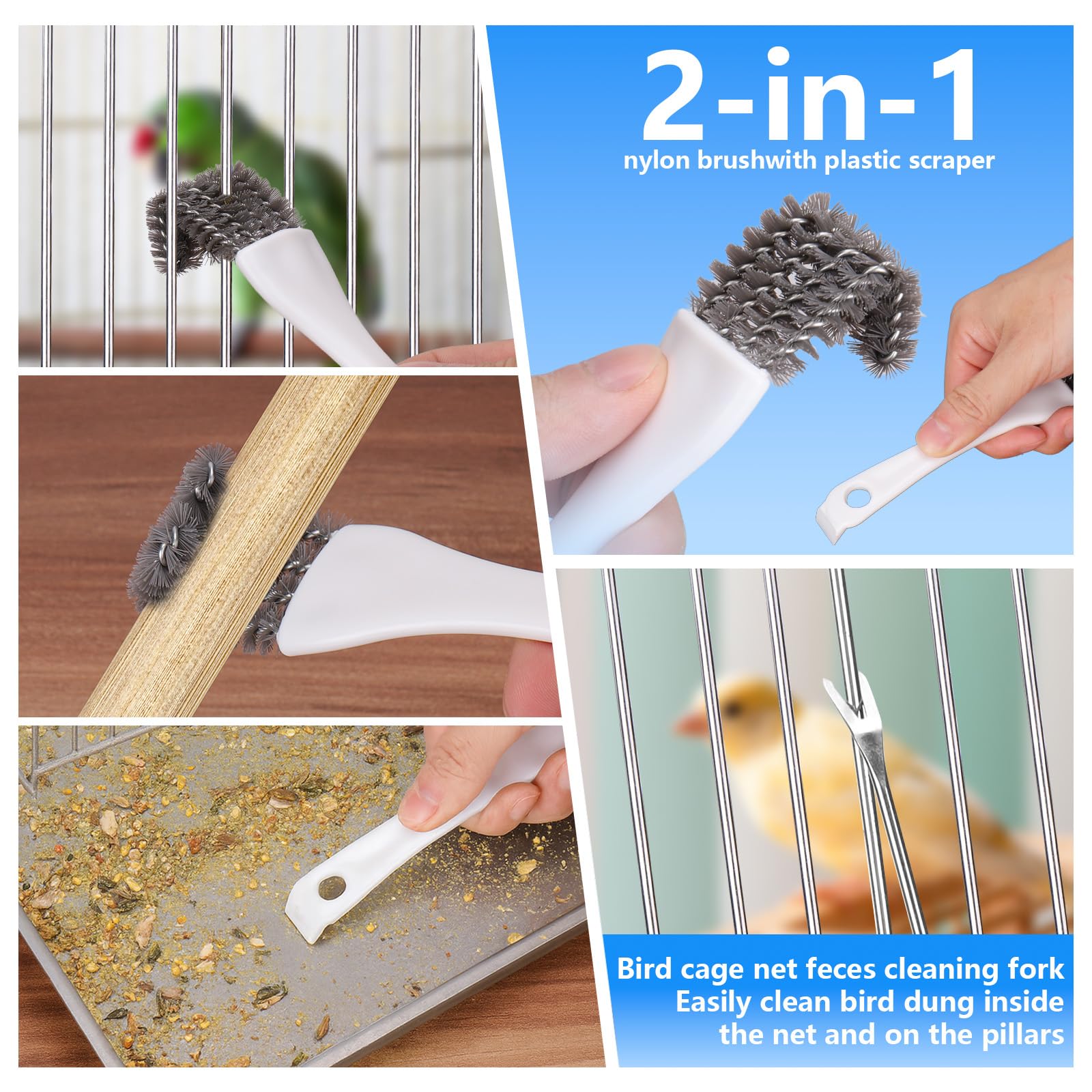 XANGNIER grattoir-base cage inox, nettoyage précis des plateaux et bords