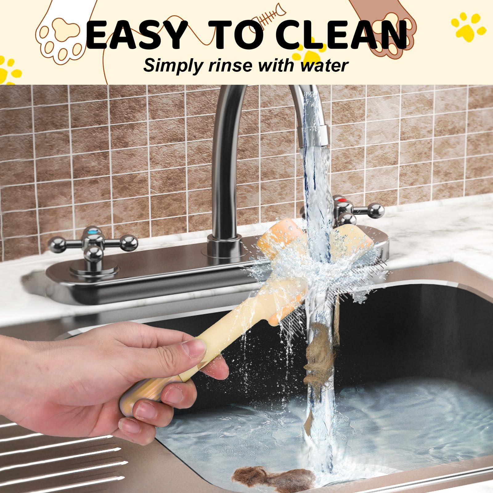 XANGNIER peigne convient pour chats et chiens a la maison.